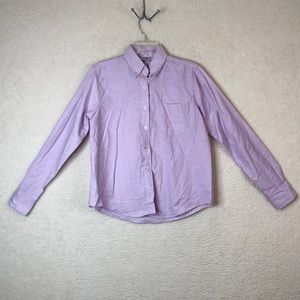 Mallards Point Juniors Purple Full Button Down Top SIZE 11